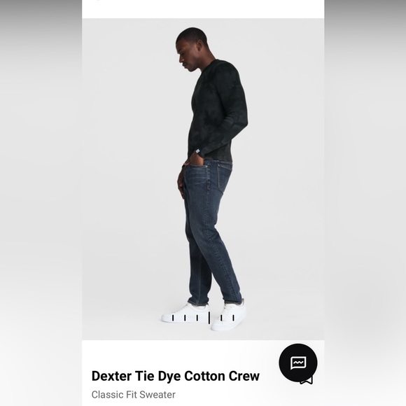 Rag and Bone Dexter Dye Crew Sweater - Men’s small - black - Picture 4 of 12
